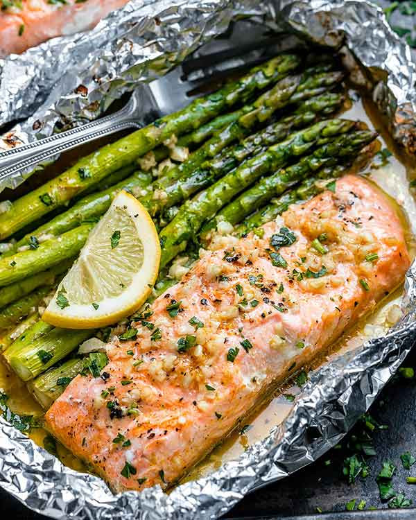 Salmon With Asparagus
 Salmon and Asparagus Foil Packs Recipe Best Crafts and