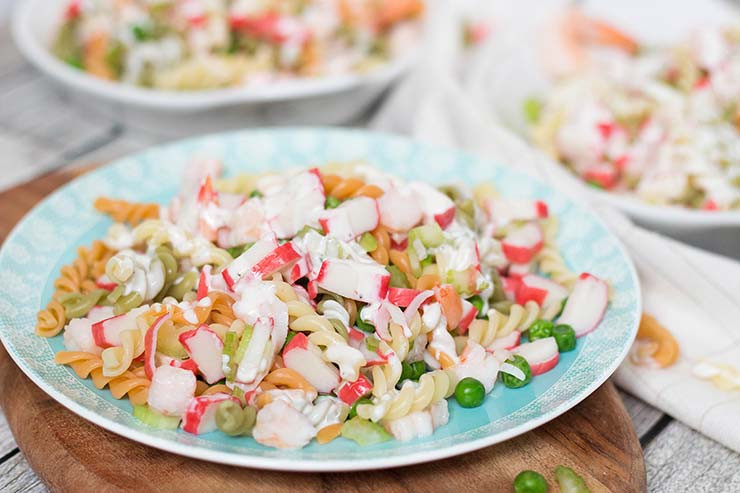 Seafood Salad Recipe With Pasta
 Seafood Pasta Salad Recipe w Crab Meat & Shrimp