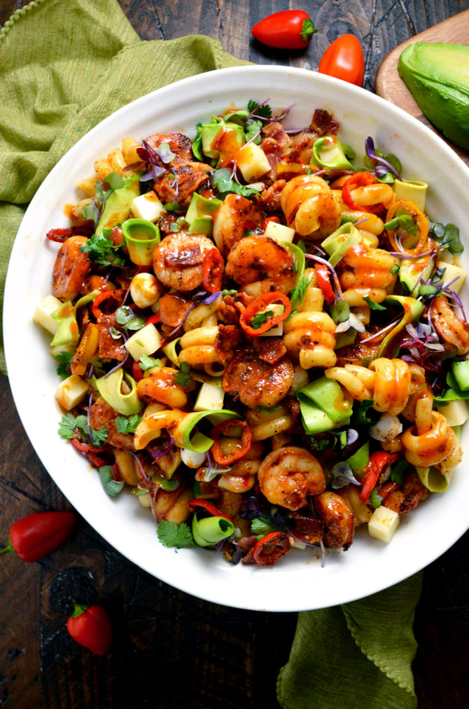 Seafood Salad Recipe With Pasta
 Smoky Shrimp Pasta Salad with Chipotle Honey Vinaigrette