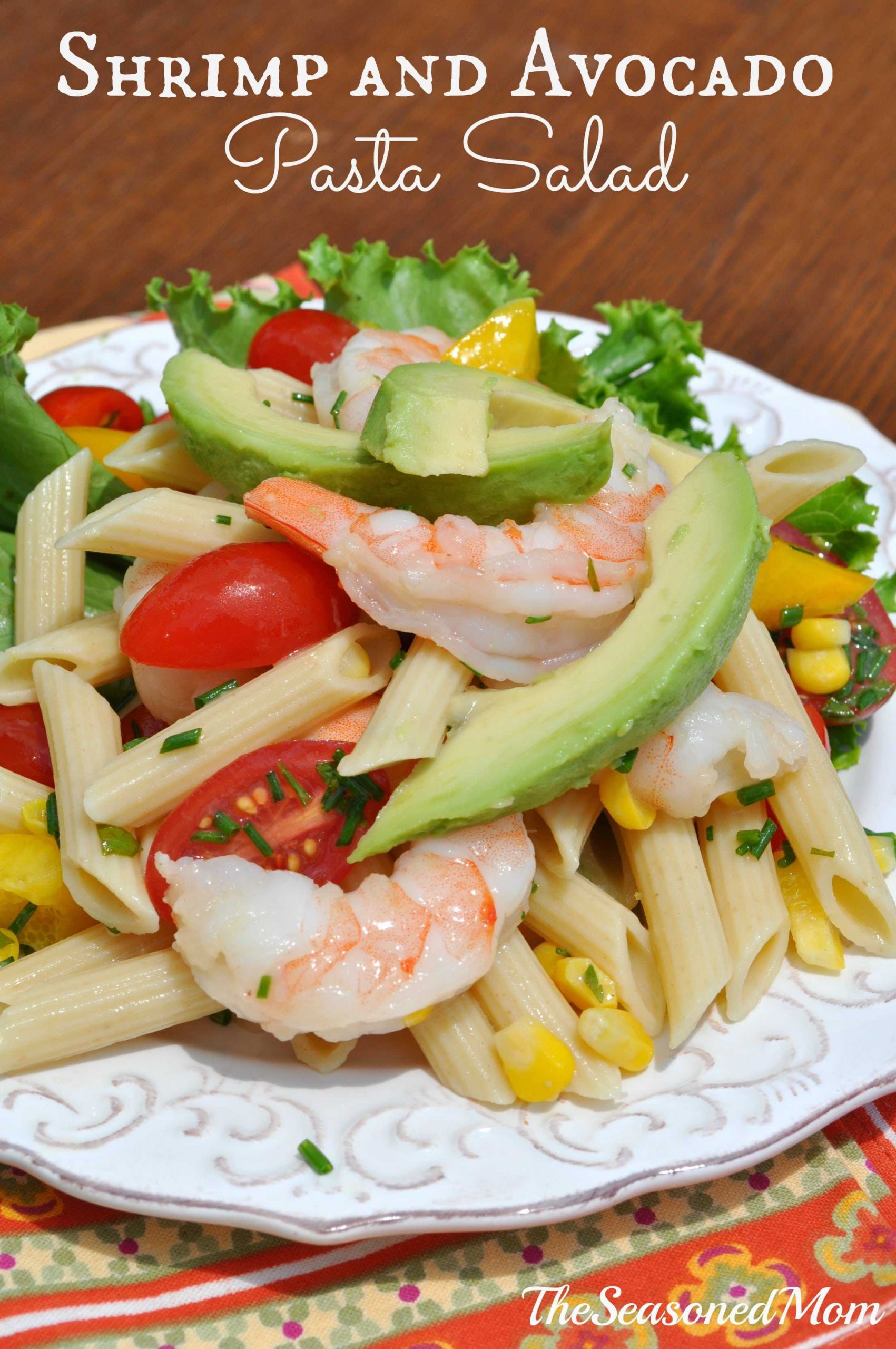 Seafood Salad Recipe With Pasta
 Shrimp and Avocado Pasta Salad The Seasoned Mom