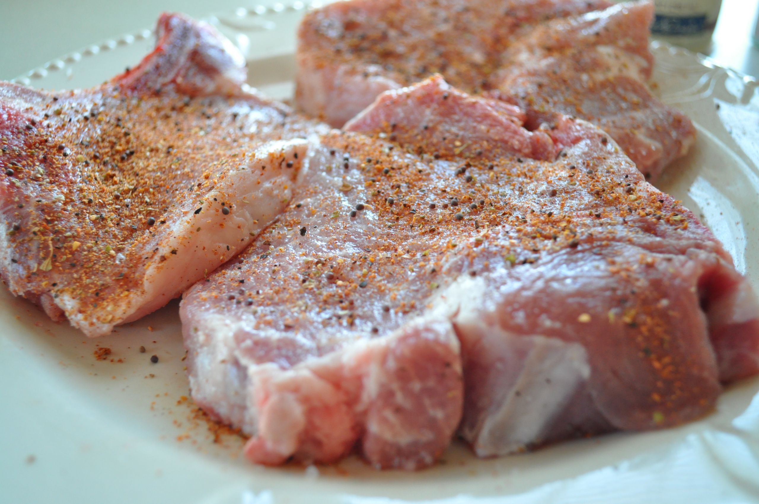 Season Pork Chops
 Pan Fried Pork Chops & Roasted Ve ables – gluten free zen
