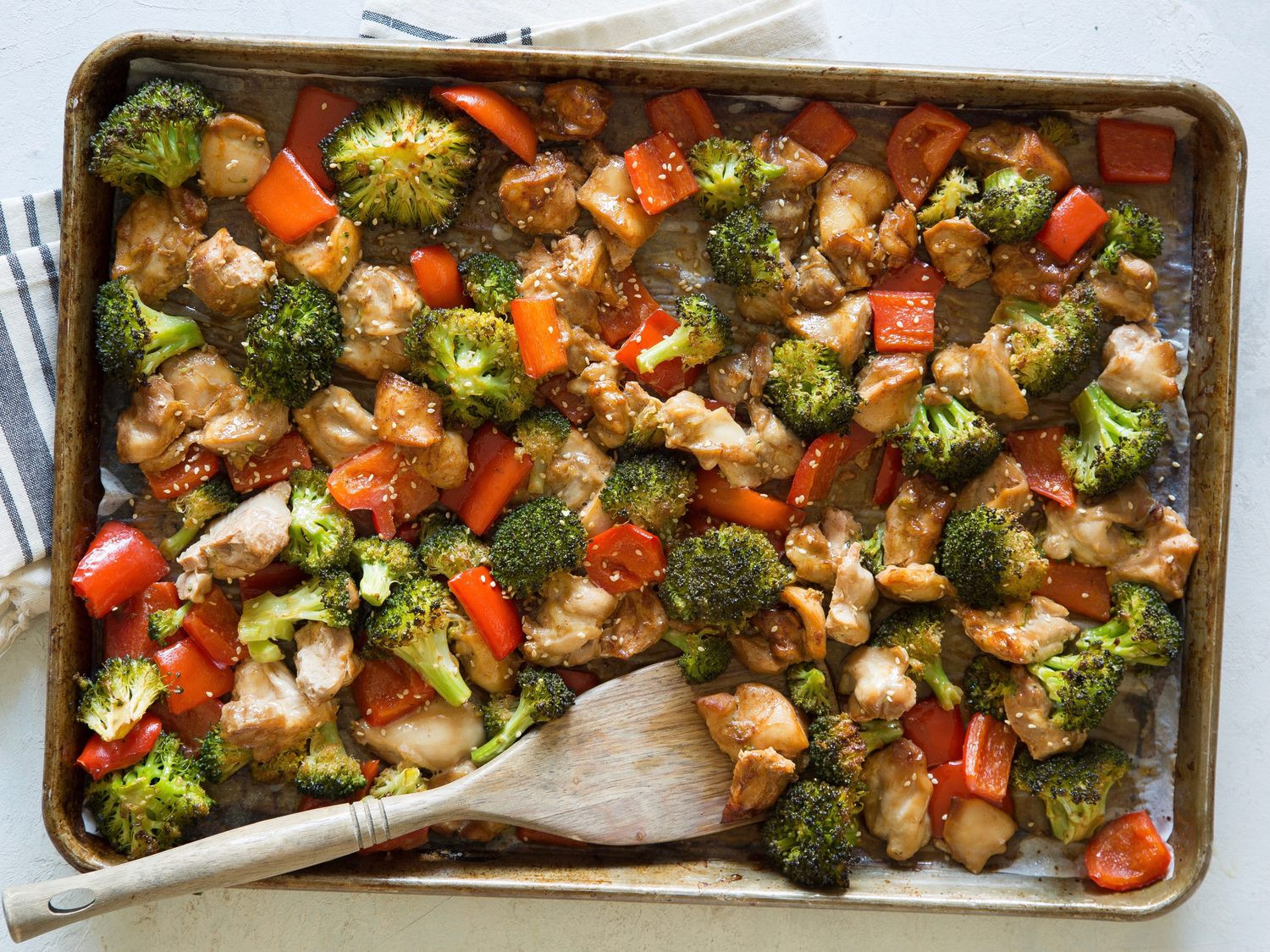 Sheet Pan Chicken Thighs And Broccoli
 Sheet Pan Sesame Chicken and Broccoli