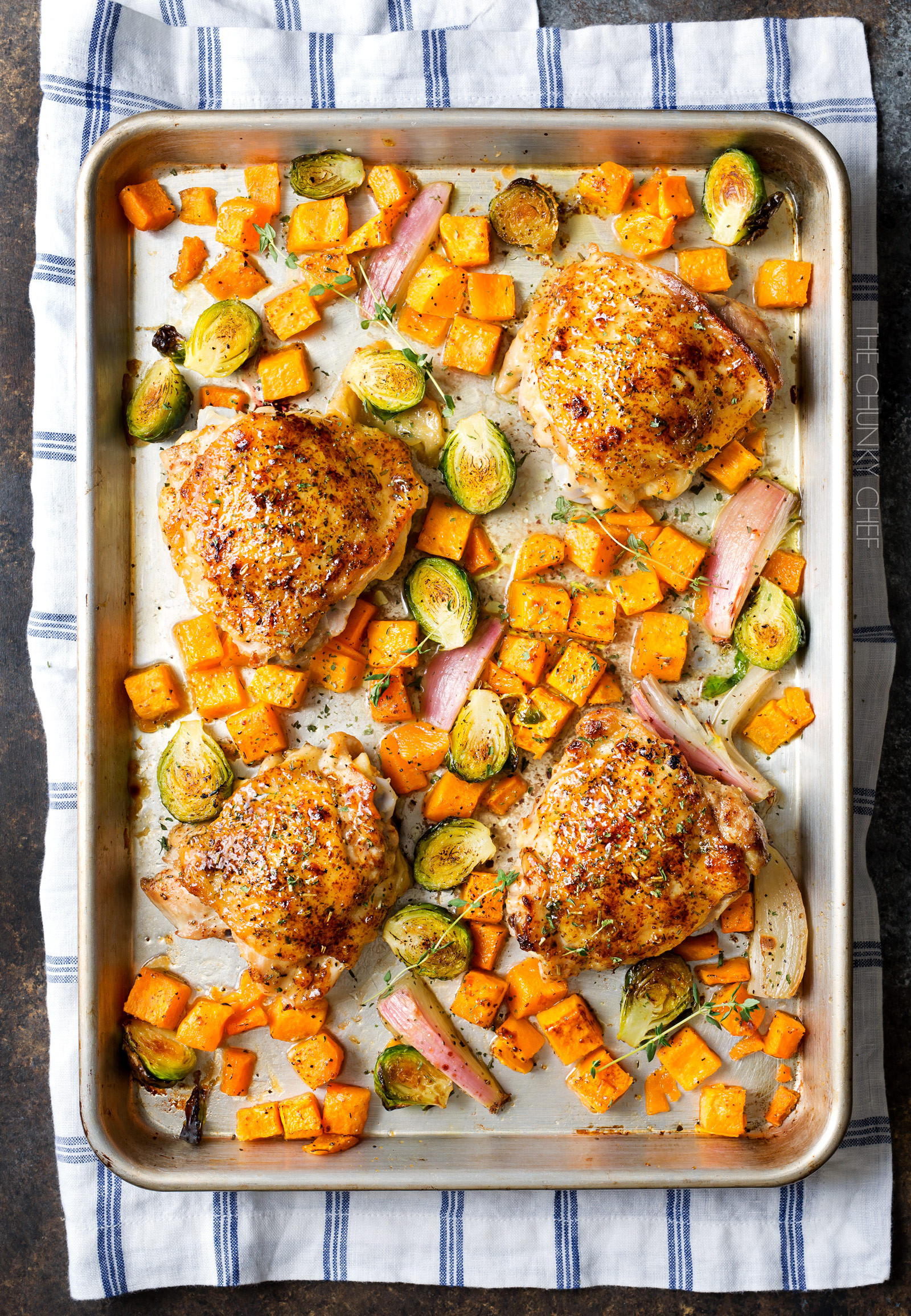 Sheet Pan Chicken Thighs And Broccoli
 Sheet Pan Maple Mustard Roasted Chicken The Chunky Chef