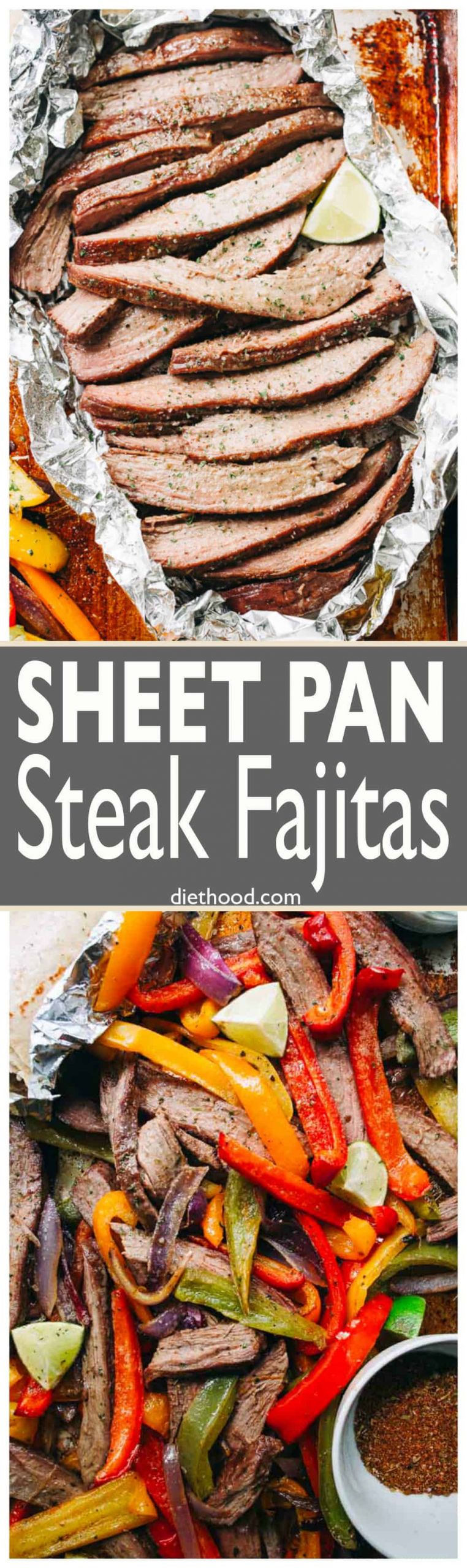 Sheet Pan Flank Steak Fajitas
 Sheet Pan Steak Fajitas Recipe Diethood