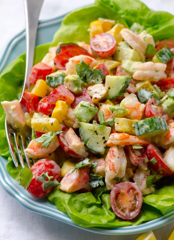 Shrimp Salad Ideas
 Shrimp Avocado Tomato Salad iFOODreal Healthy Family