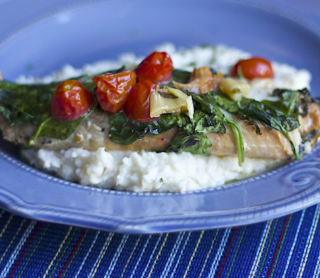 Side Dishes For Baked Tilapia
 Tomato & Spinach Baked Tilapia with Mashed “Caulitaters