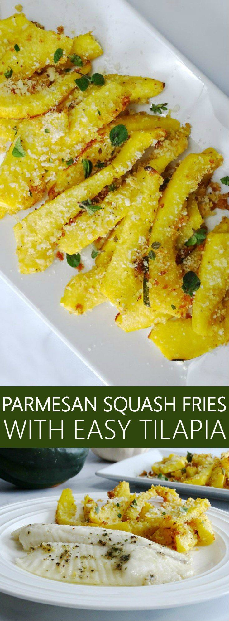Side Dishes For Baked Tilapia
 Parmesan Squash Fries with Easy Tilapia Recipe