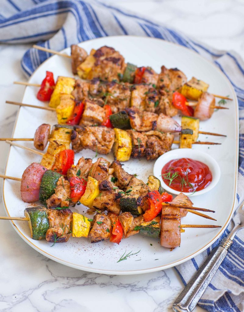 Side Dishes For Chicken Kabobs
 Grilled Chicken Kabobs with veggies video Tatyanas