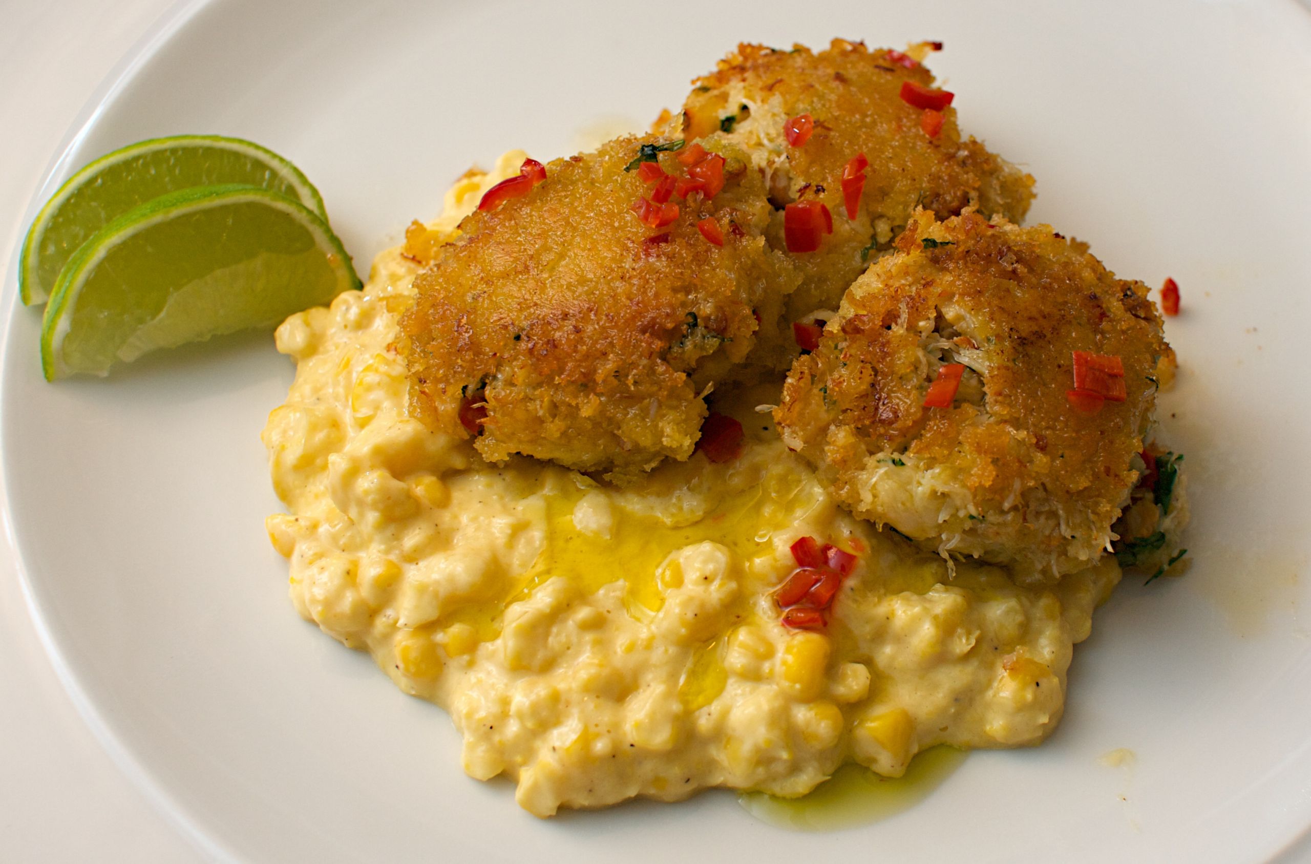 Side Dishes For Crab Cakes
 Rich Crab Cakes & Corn Puree