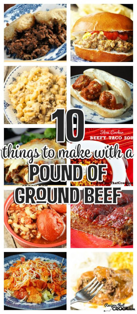 Simple Things To Make With Ground Beef
 10 Things To Make With A Pound of Ground Beef Recipes