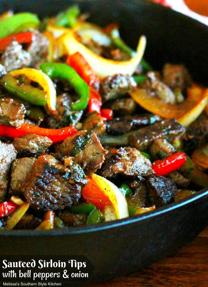 Sirloin Beef Tips Recipe
 Sauteed Sirloin Tips With Bell Peppers And ion