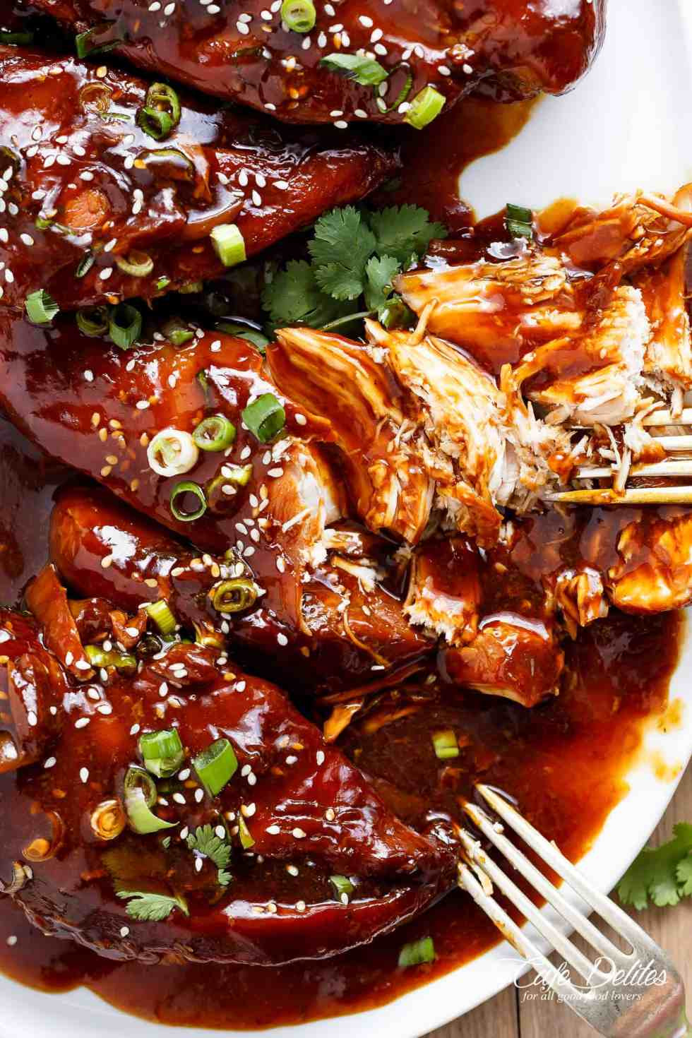 Slow Cook Chicken Thighs
 Slow Cooker Asian Glazed Chicken Cafe Delites