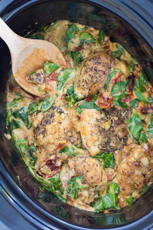 Slow Cook Chicken Thighs
 Tuscan Slow Cooker Chicken Thighs