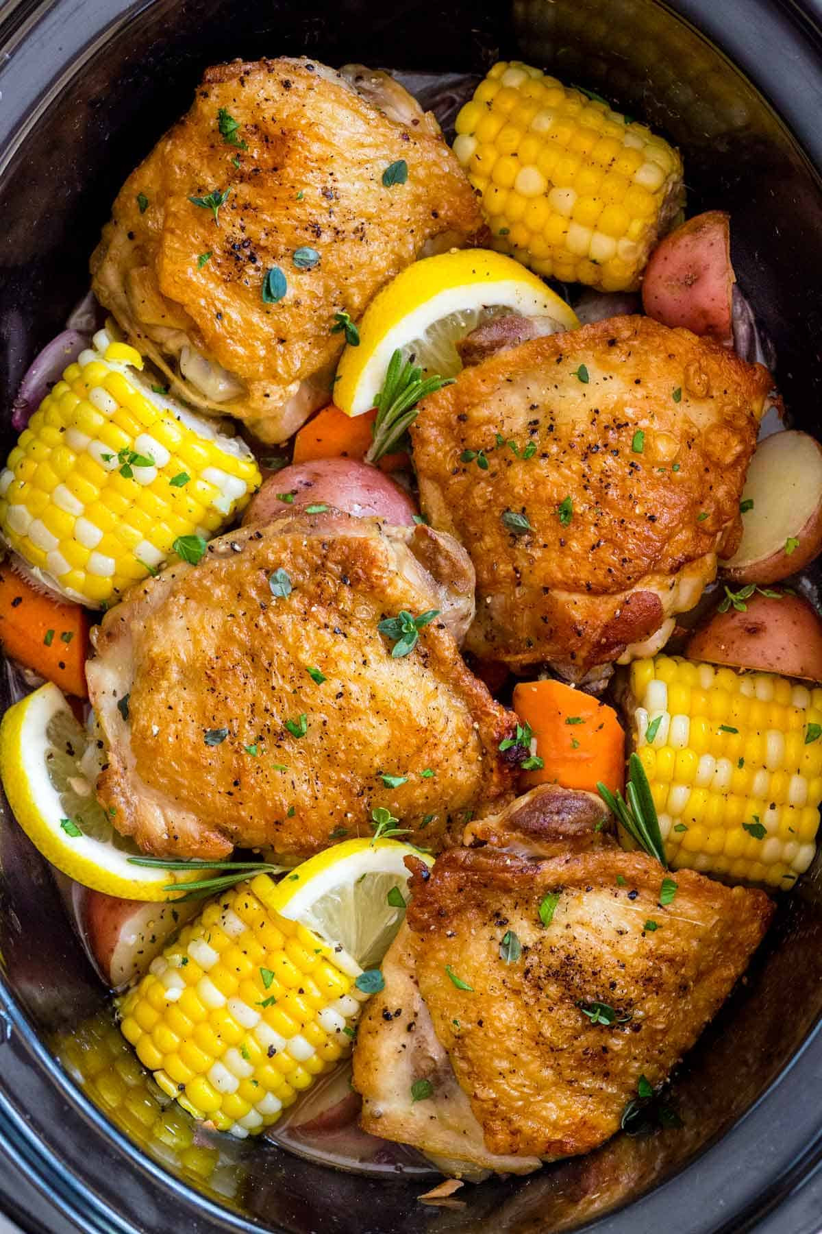 Slow Cook Chicken Thighs Inspirational Slow Cooker Chicken Thighs with Ve Ables Jessica Gavin