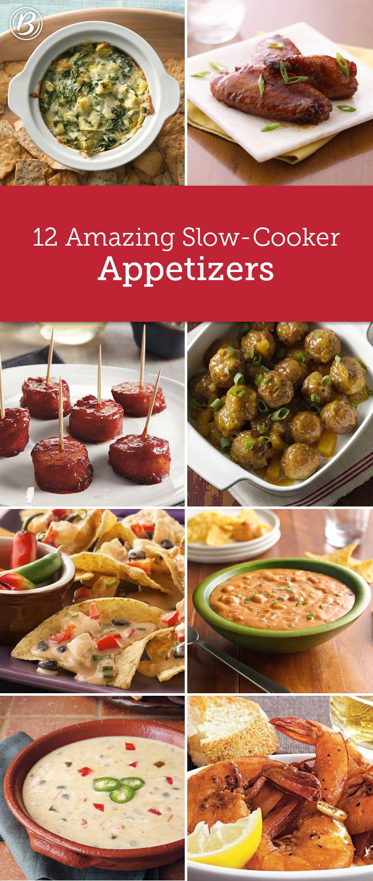 Slow Cooker Appetizers
 12 Slow Cooker Party Apps