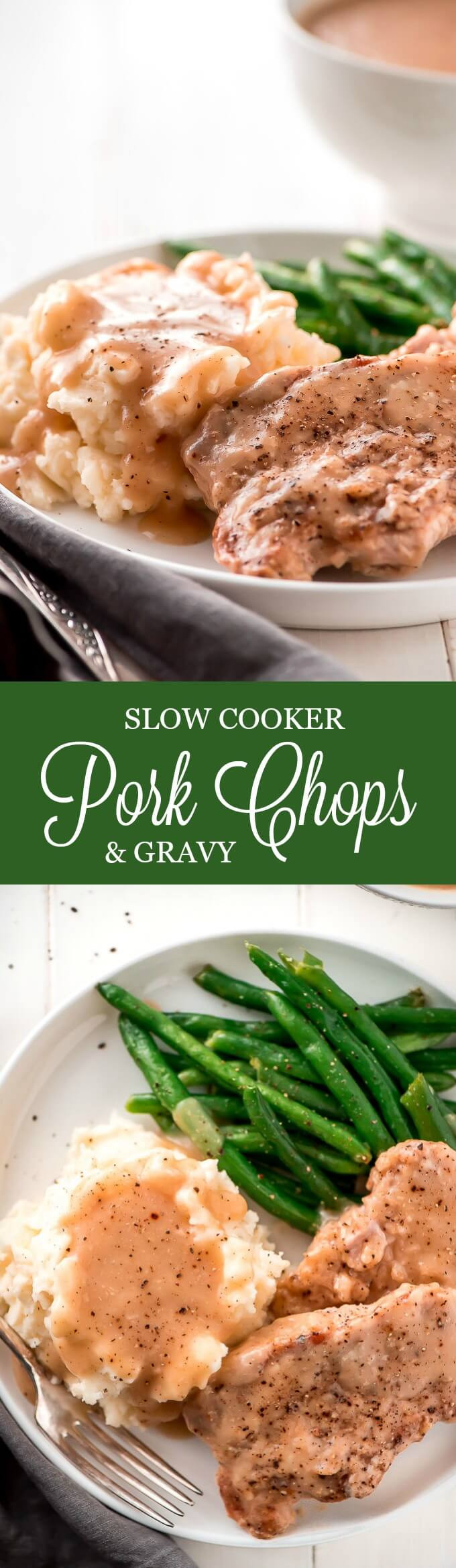 Slow Cooker Pork Chops And Gravy
 Slow Cooker Pork Chops and Gravy VIDEO Garnish & Glaze