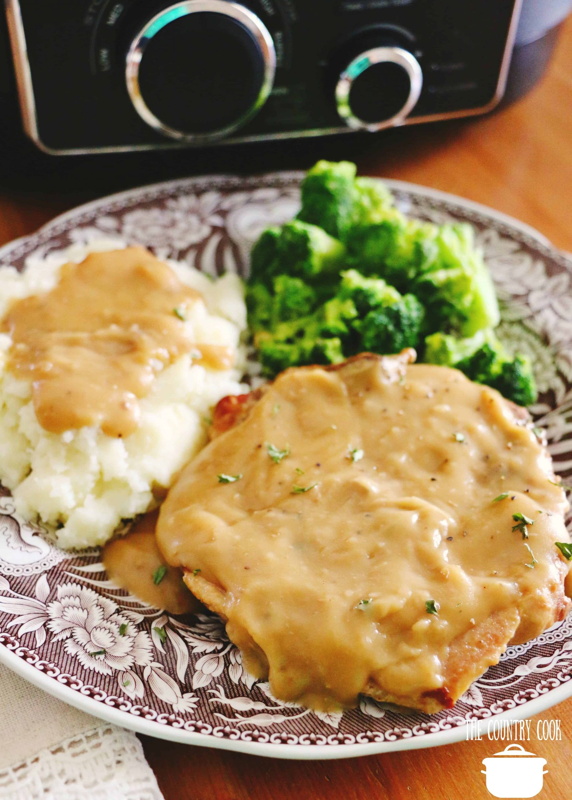 Slow Cooker Pork Chops And Gravy
 Crock Pot Pork Chops with Gravy Video The Country Cook