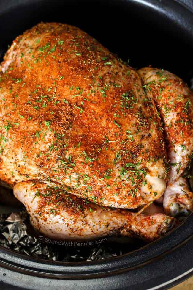 Slow Cooker Whole Chicken
 Slow Cooker Whole Chicken & Gravy Spend With Pennies