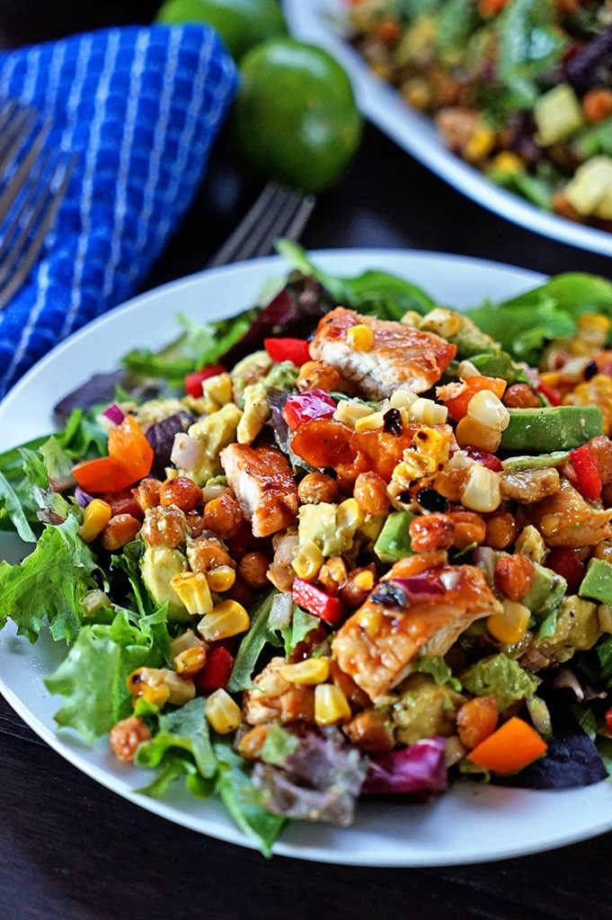 Southwest Grilled Chicken Salad
 Southwest BBQ Chicken Salad with Apricots Avocado and