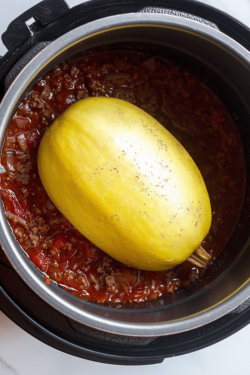 Spaghetti Squash In Instant Pot
 Instant Pot Spaghetti Squash with Meat Sauce — Eatwell101