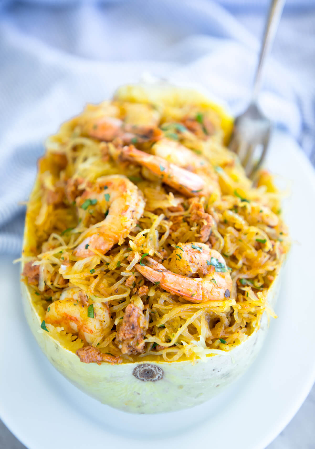Spaghetti Squash Keto
 Keto Shrimp & Chorizo Spaghetti Squash Bowls