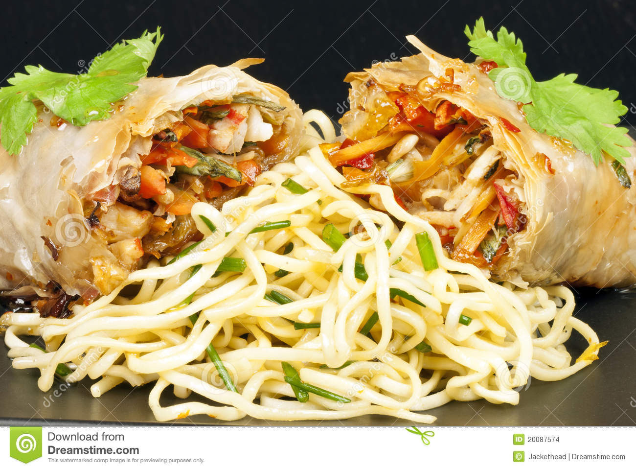 Spring Roll Noodles Elegant Spring Roll and Noodles Stock Photo Image Of Buffet