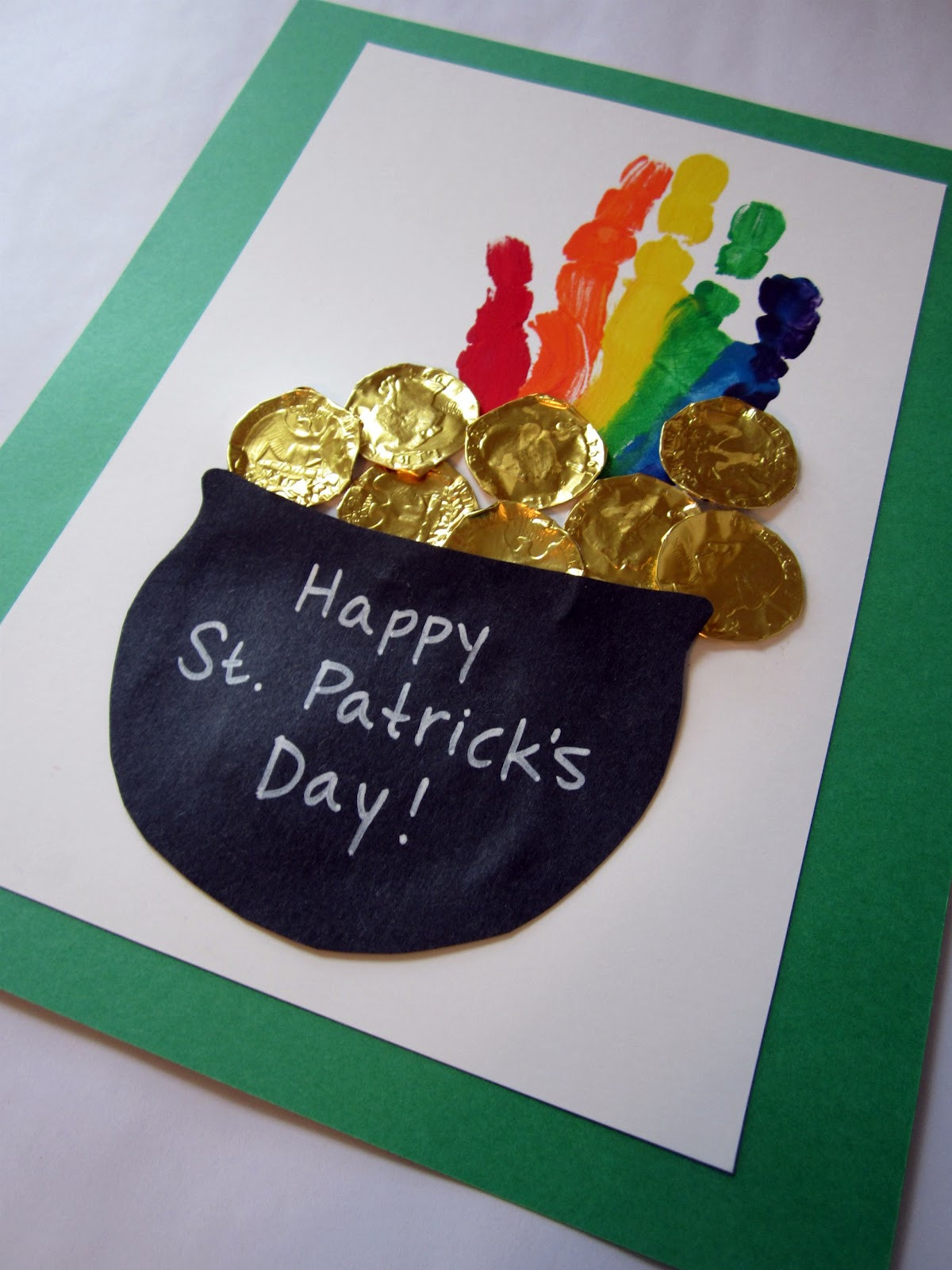 St Patrick Day Art and Crafts for Preschoolers Awesome St Patrick’s Day Handprint Rainbow