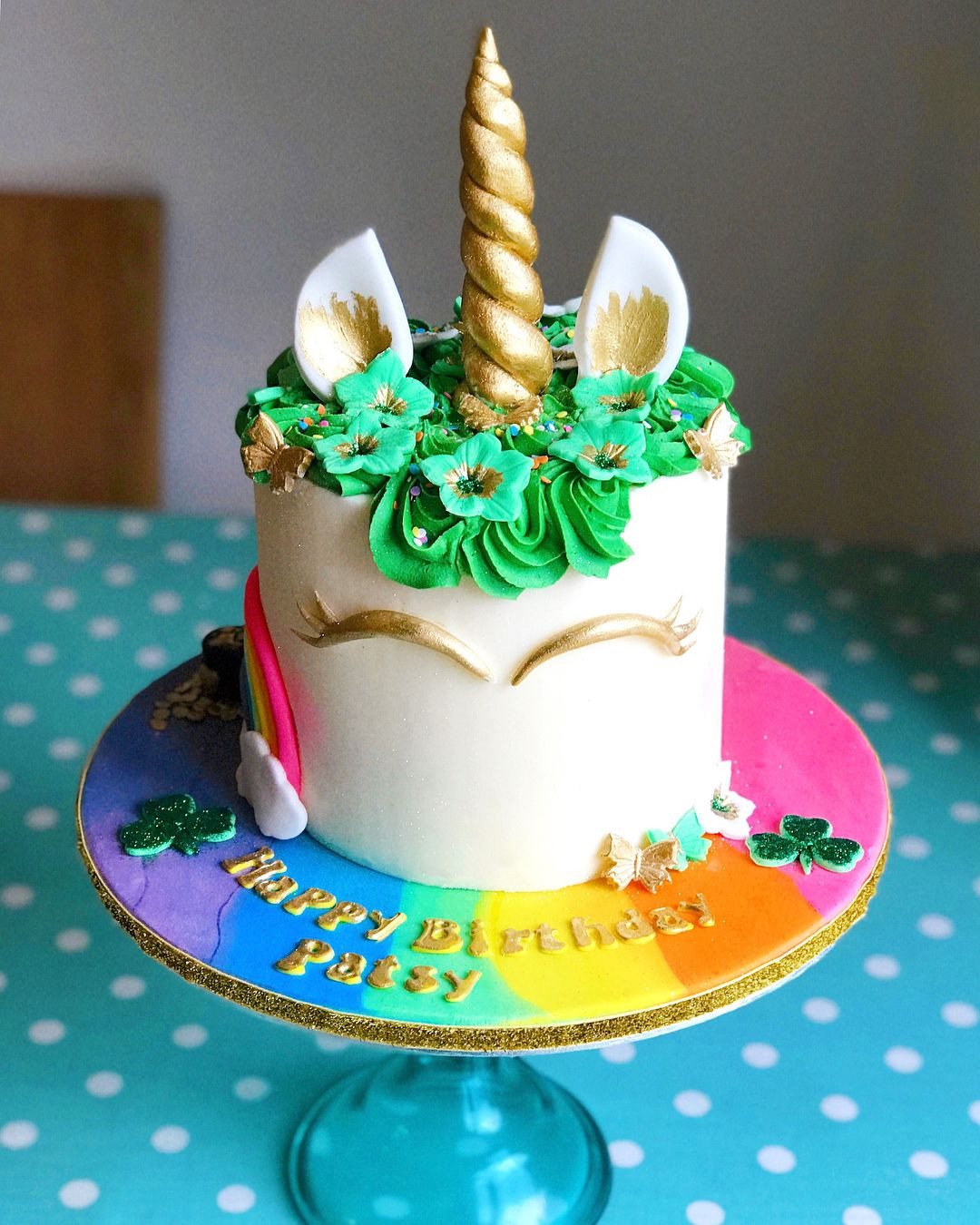 St Patrick'S Day Cake Recipes
 St Patrick’s day unicorn cake with a pot of gold