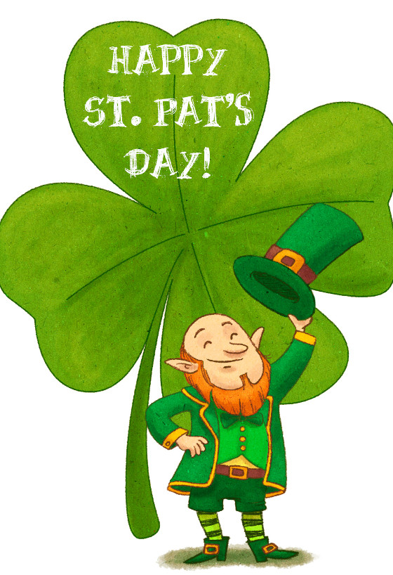 St Patrick's Day Card Ideas
 Leprechaun And Clover St Patrick s Day Card Free