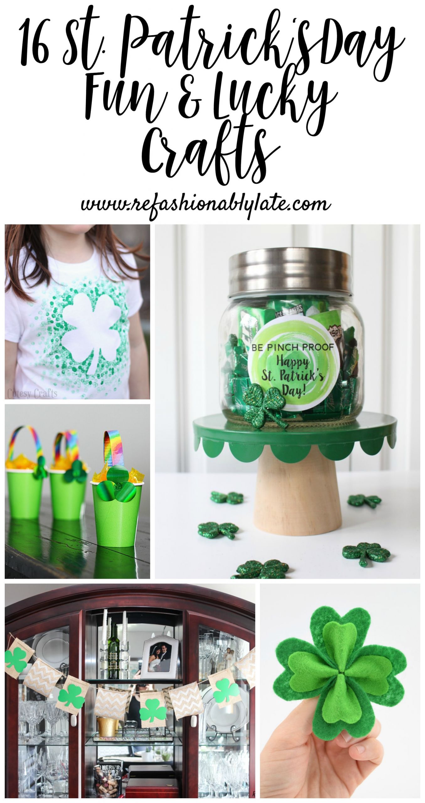 St Patrick's Day Crafts Pinterest
 16 Fun & Lucky St Patrick s Day Crafts • REFASHIONABLY LATE