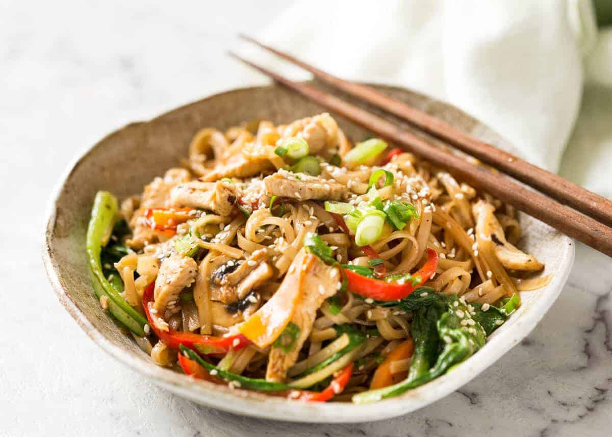 Stir Fry Rice Noodles
 Chicken Stir Fry with Rice Noodles
