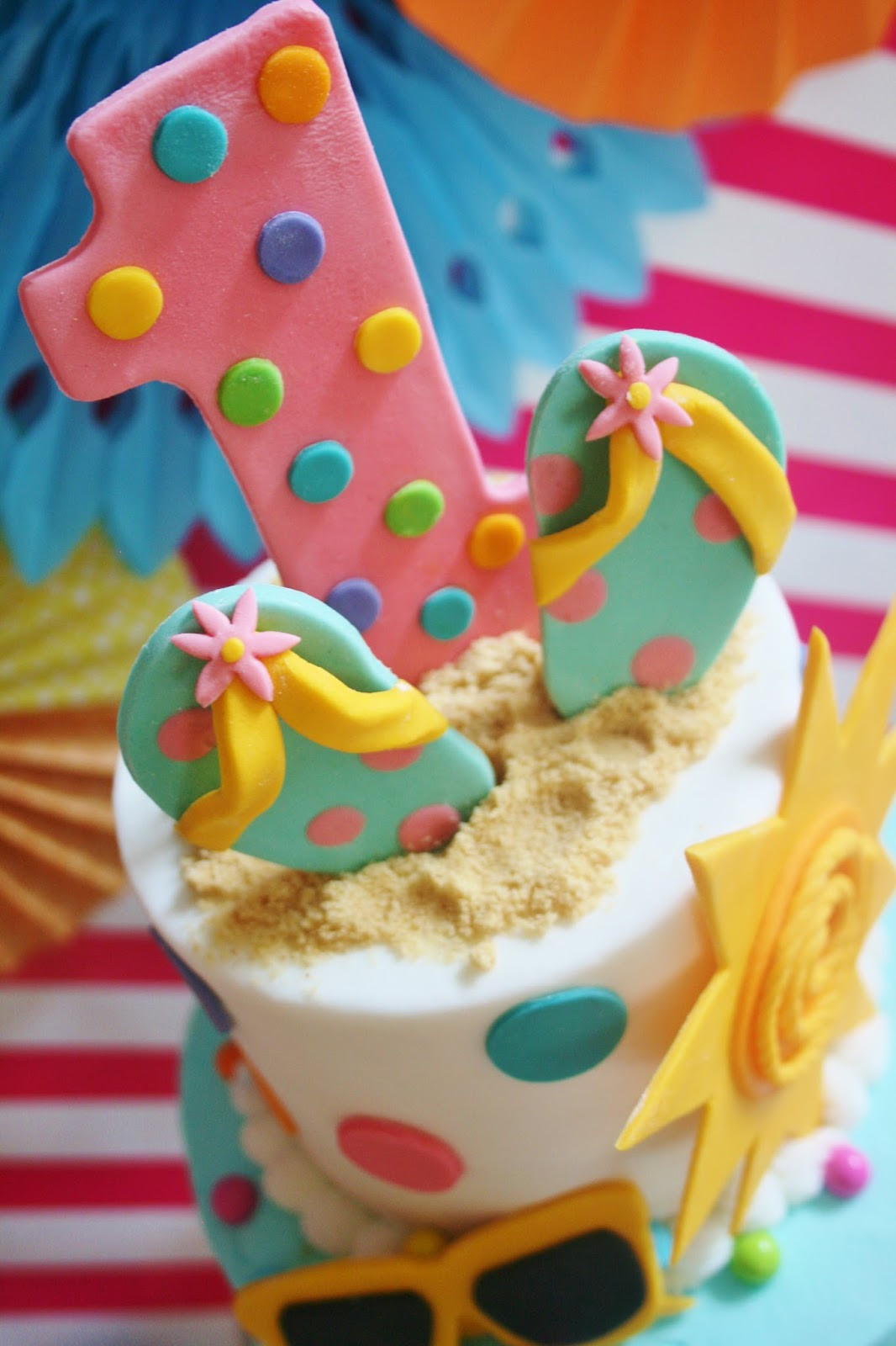 Summer Birthday Cake
 And Everything Sweet Summer Themed First Birthday