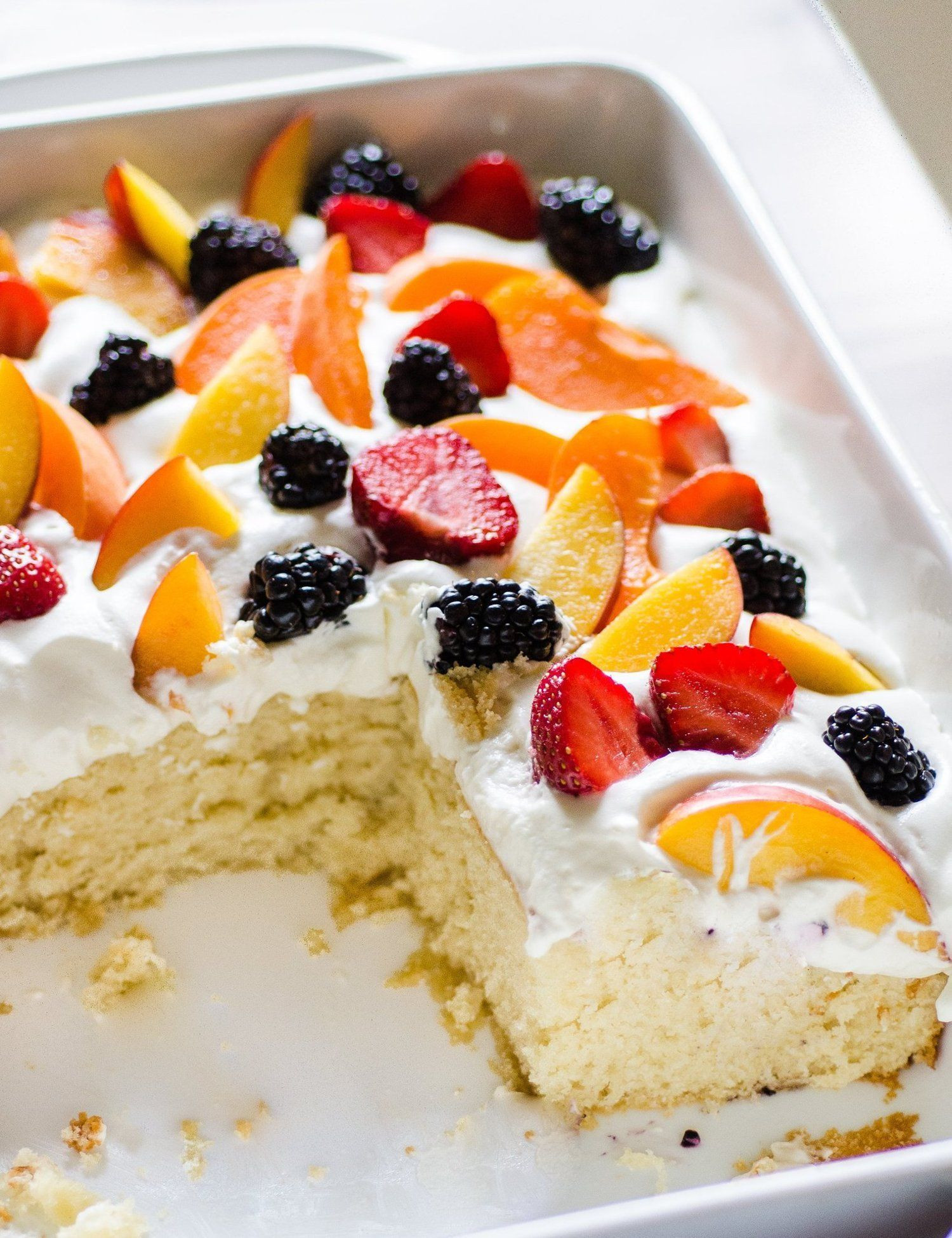 Summer Fruit Desserts
 Recipe Easy Summer Cake with Fruit & Cream — Dessert