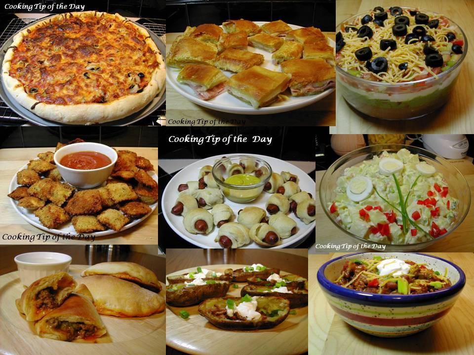 Super Bowl Dinners
 Cooking Tip of the Day Super Bowl Party Menu Ideas
