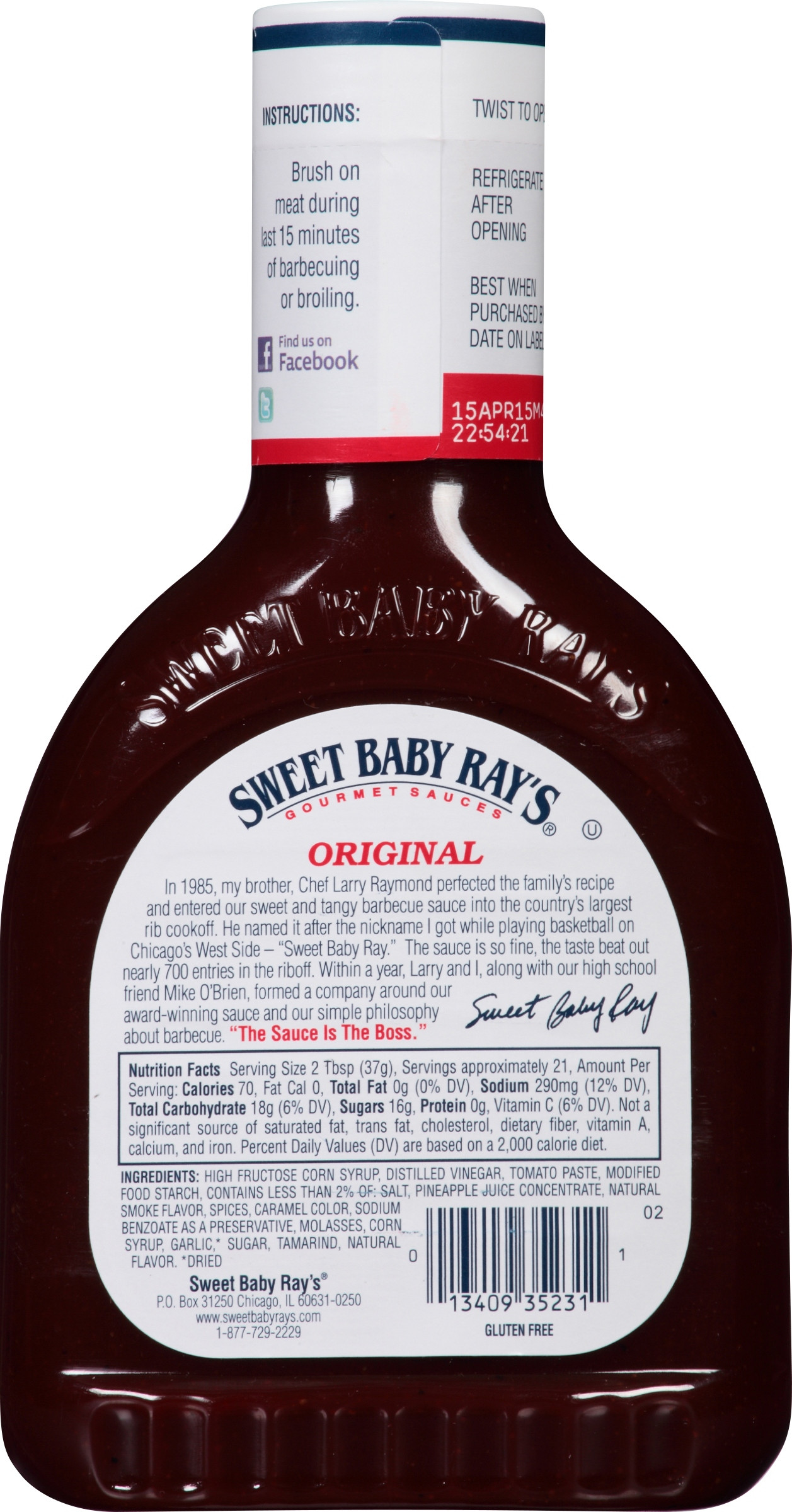 Sweet Baby Ray&amp;#039;s Bbq Sauce Calories Beautiful Sweet Baby Ray’s Nutrition – Besto Blog