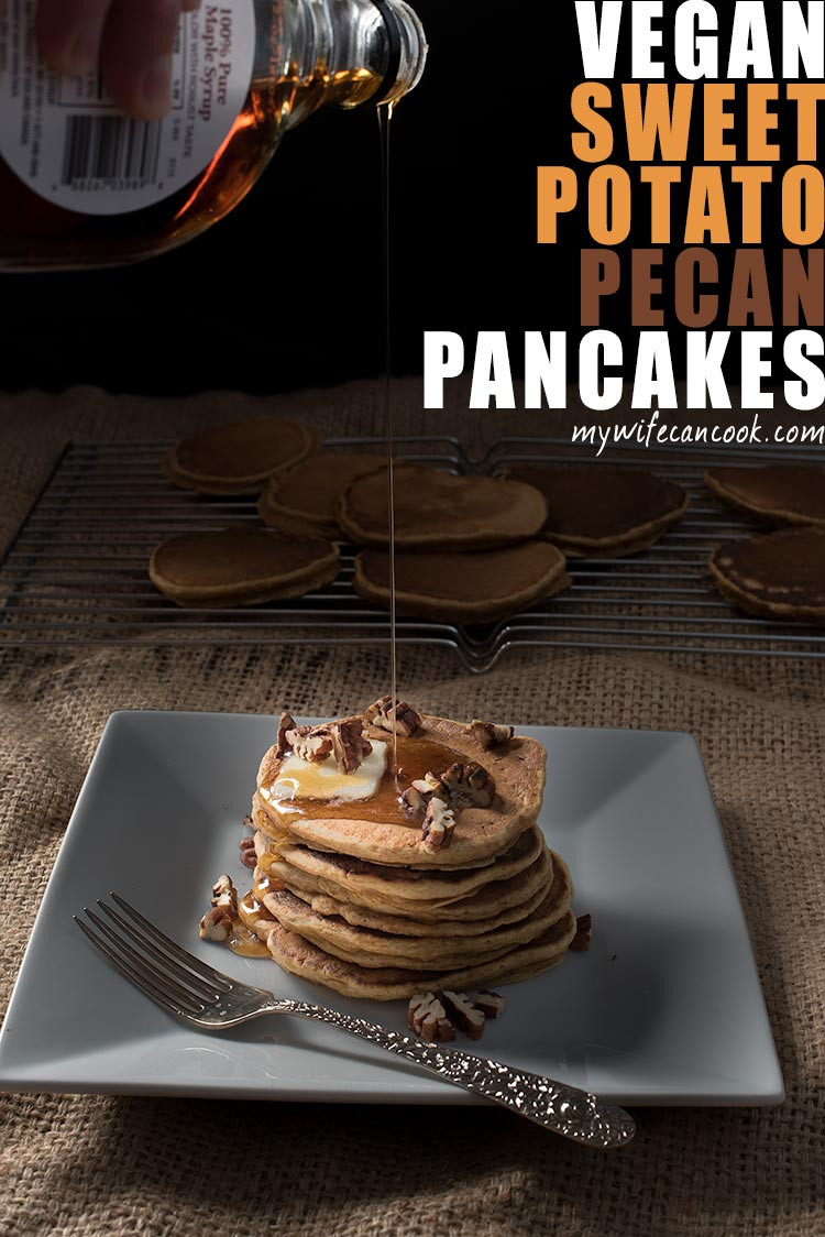 Sweet Potato Pancakes Vegan
 Vegan Sweet Potato Pancakes made with Flax & Almond Milk