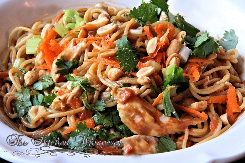 Thai Noodles With Peanut Sauce
 Thai Noodles with Chicken in a Spicy Peanut Sauce