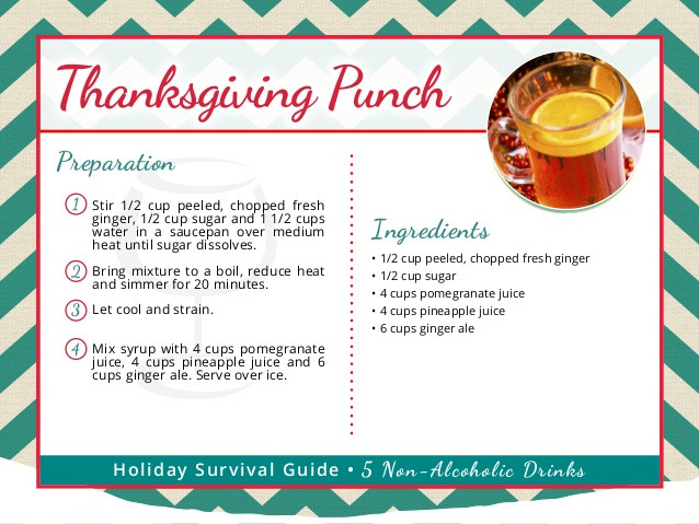 Thanksgiving Holiday Drinks
 5 Fantastic Non alcoholic Holiday Drinks