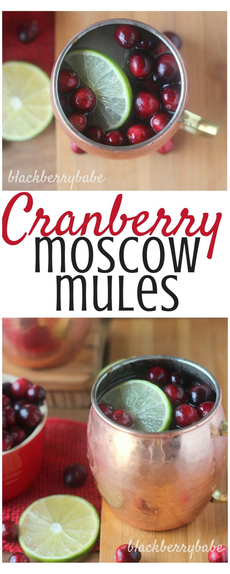 Thanksgiving Holiday Drinks
 Cranberry Moscow Mules Blackberry Babe easy cranberry