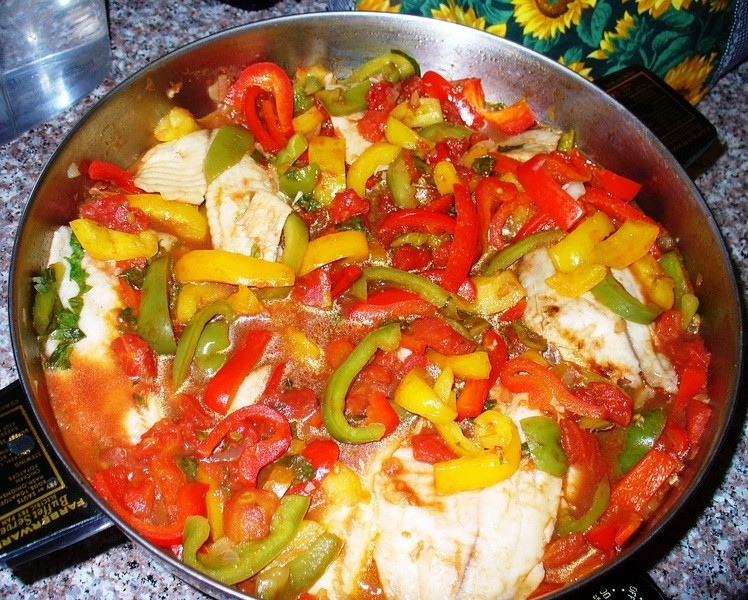 Tilapia Side Dishes
 Tilapia with Sweet Peppers Recipe by Lynne CookEat