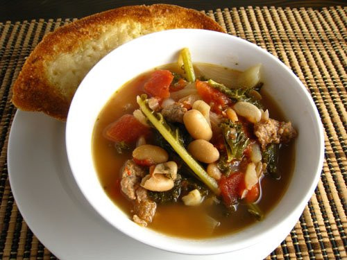 Turkey Sausage And Kale Soup
 White Bean and Kale Soup with Turkey Sausage Recipe on