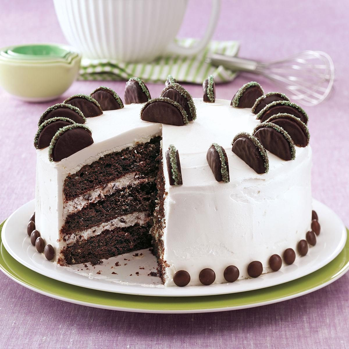 Unique Cake Recipes
 Mint Patty Cake Recipe