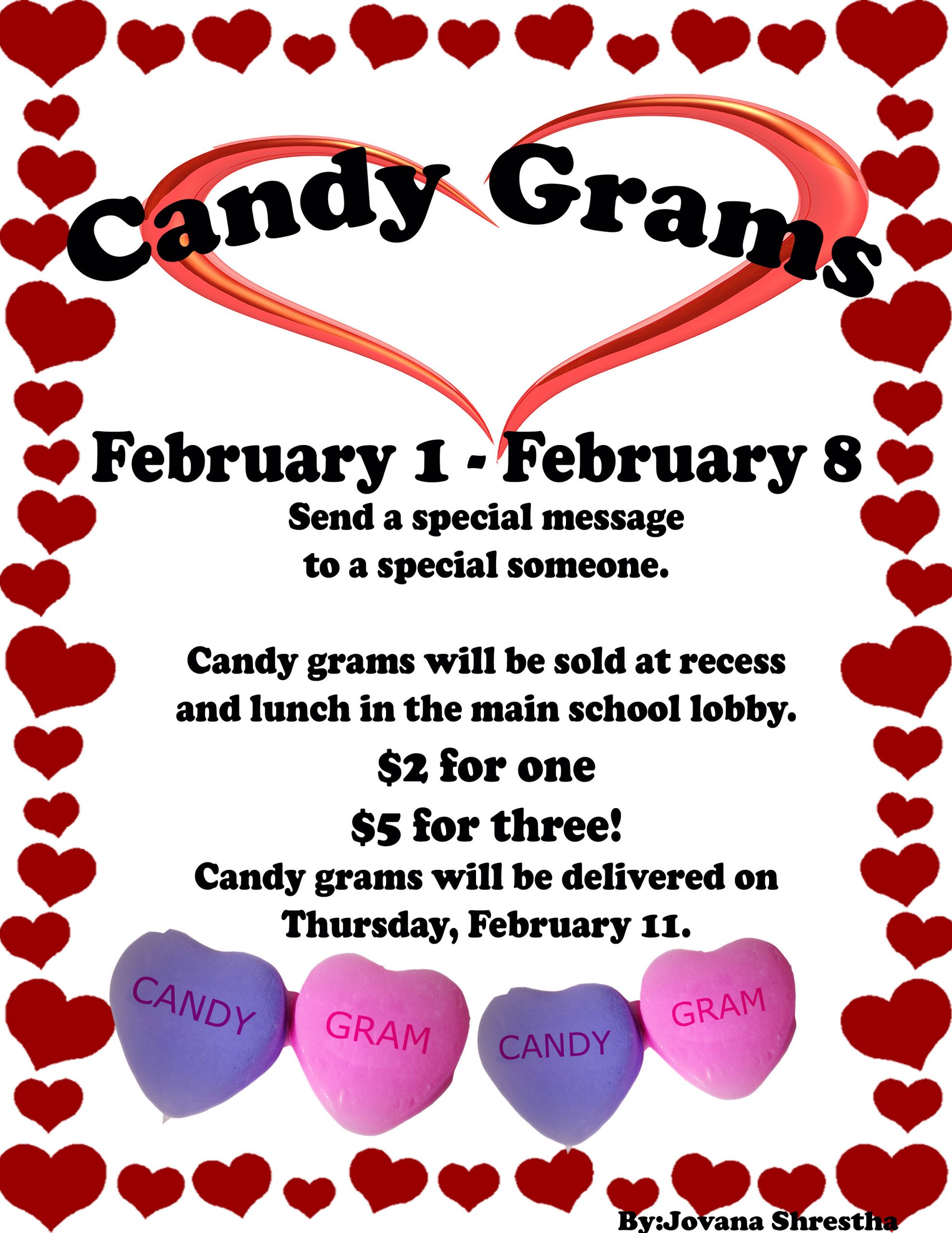 Valentines Day Candy Grams
 Get your Candy Grams – Roden School Council