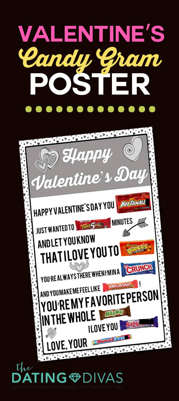 Valentines Day Candy Grams
 Printable Candy Gram Posters The Dating Divas