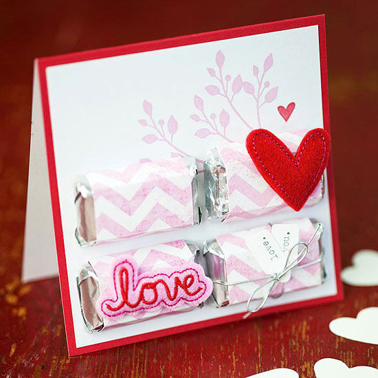 Valentines Day Card With Candy
 Candy Bar Valentines Day Card s and