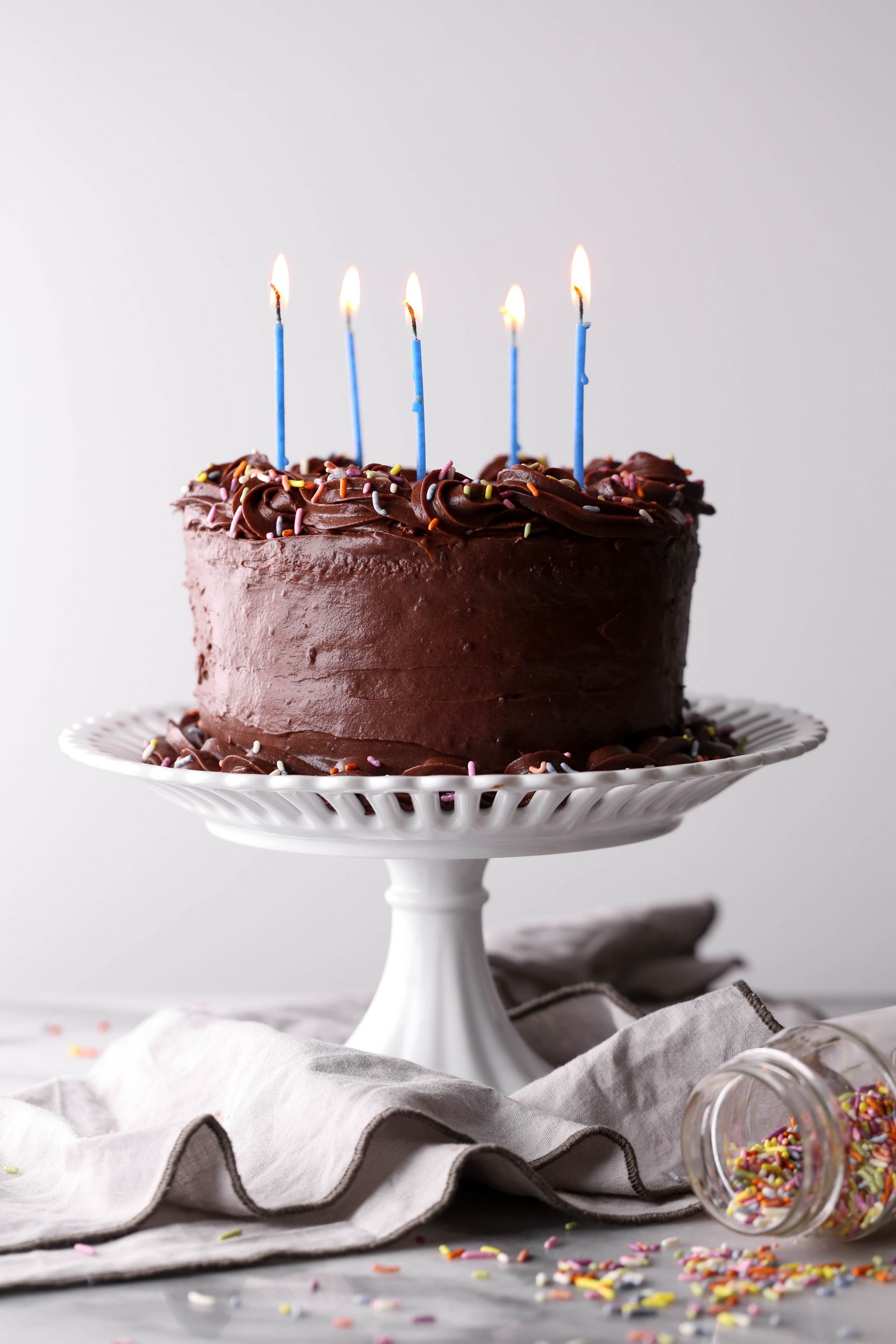 Vegan Birthday Cake Nyc
 Vegan Vanilla Cake with Chocolate Frosting Wife Mama Foo