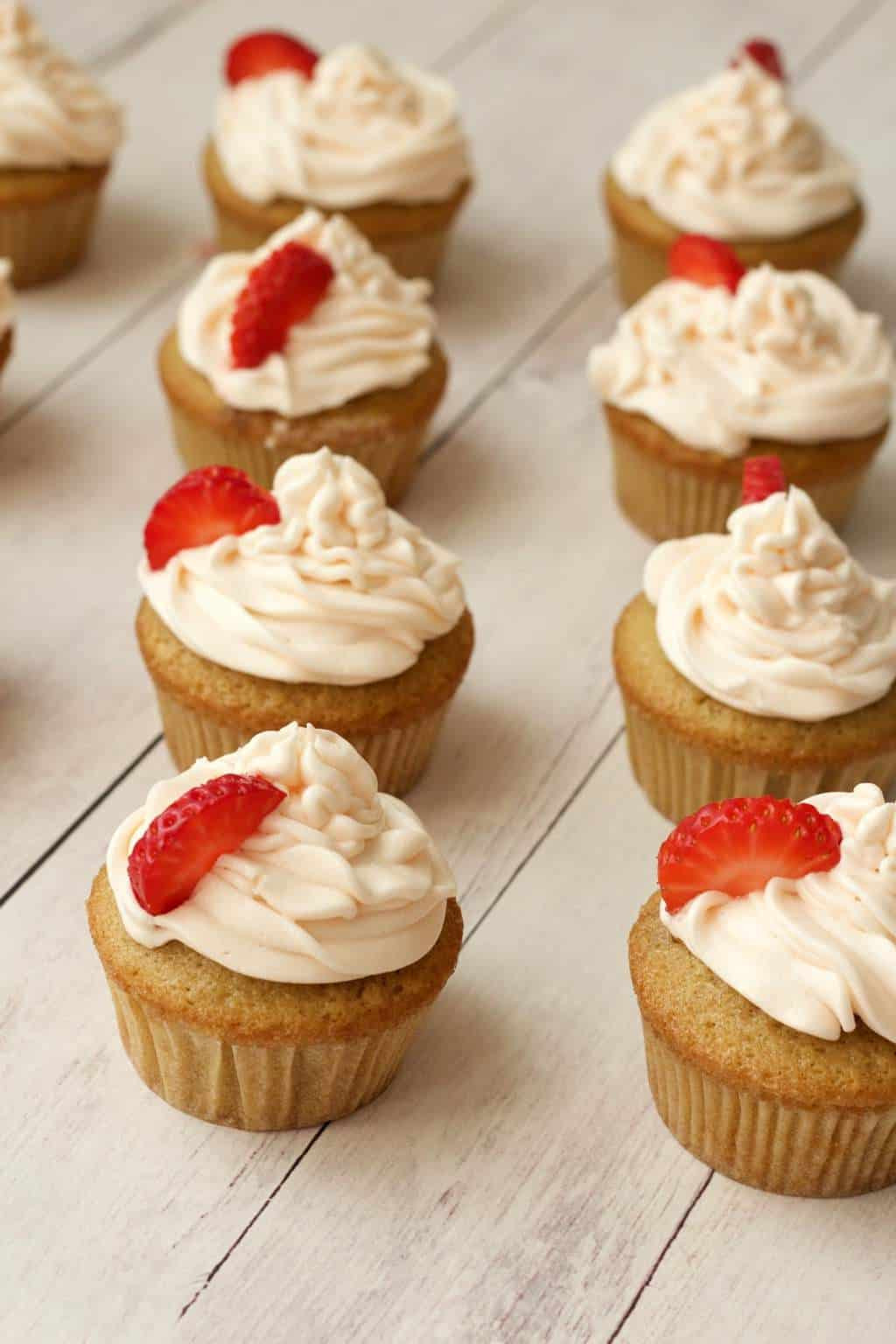 Vegan Cupcake Recipes
 Vegan Vanilla Cupcakes with Strawberry Vanilla Frosting
