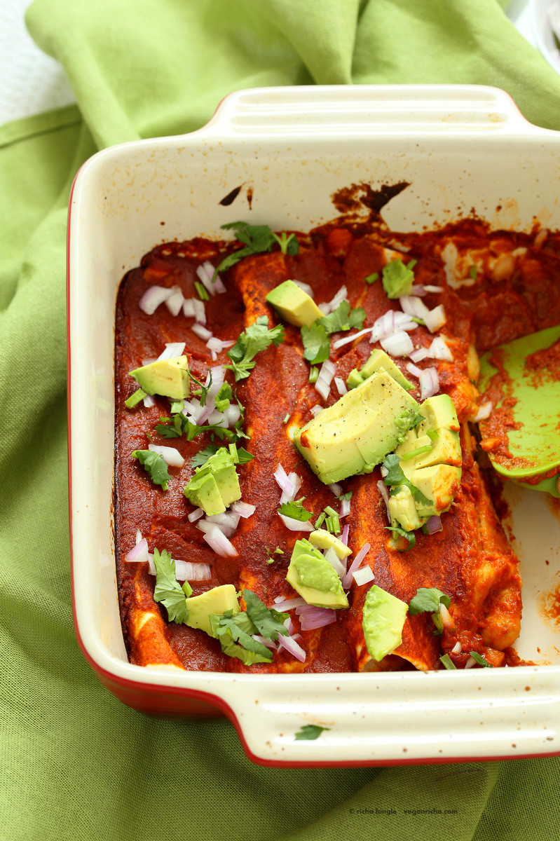 Vegan Enchiladas Recipe
 Vegan Enchiladas Recipe with Lentils and Black Beans
