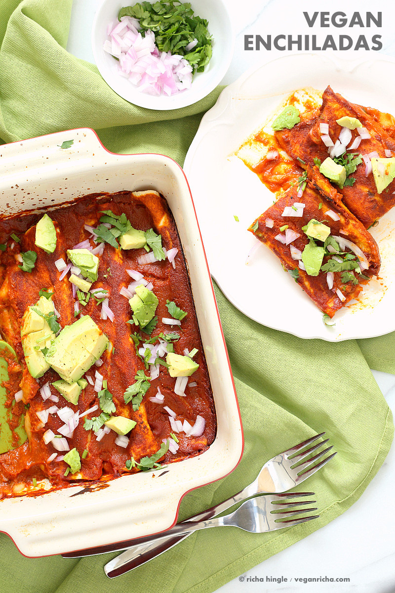 Vegan Enchiladas Recipe
 Vegan Enchiladas Recipe with Lentils and Black Beans