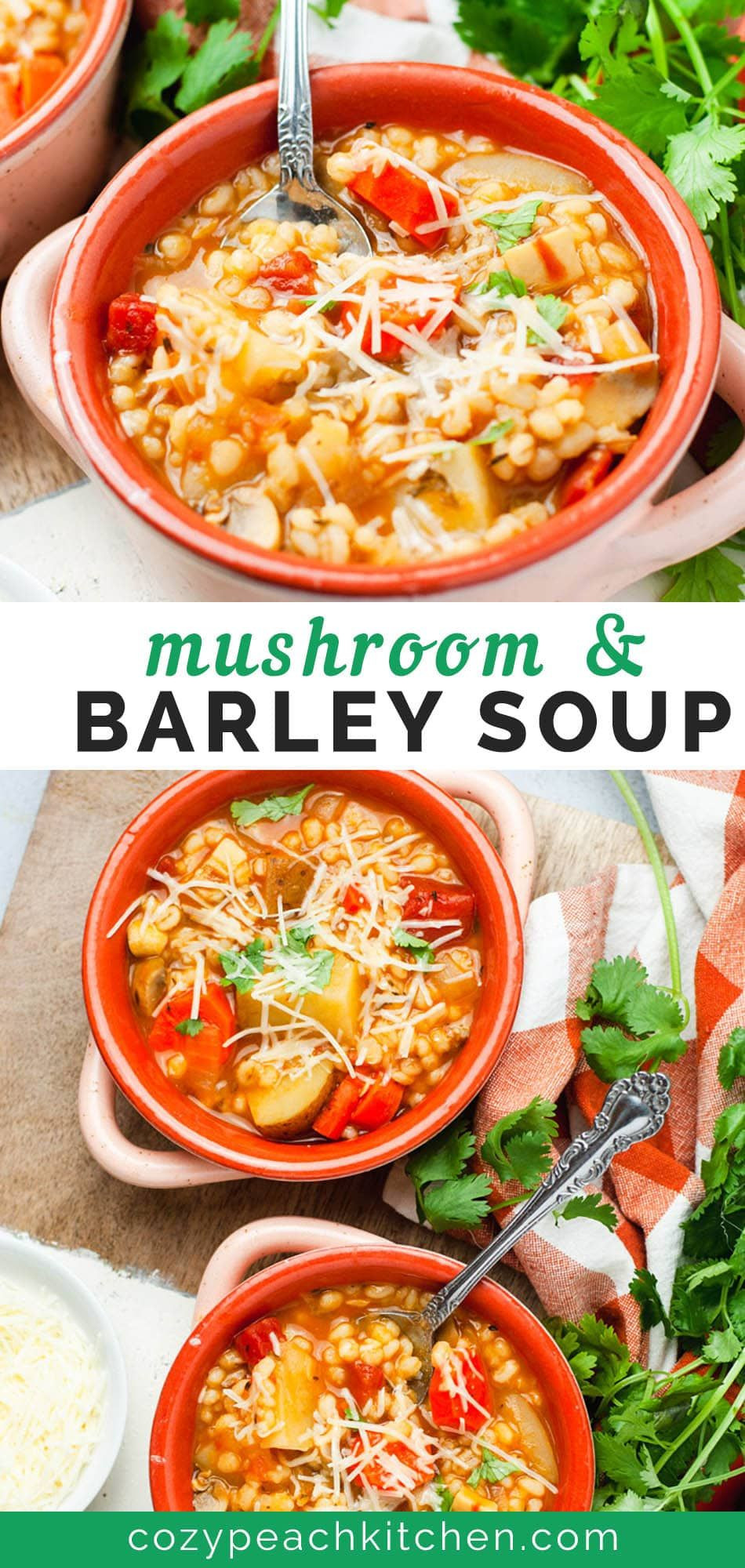 Vegan Mushroom Barley Soup
 Ve arian Mushroom Barley Soup Recipe